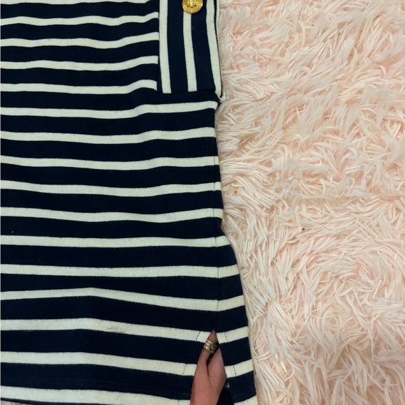 Striped navy and cream Zara knit cap sleeve tank blouse 👚 - Picture 4 of 5